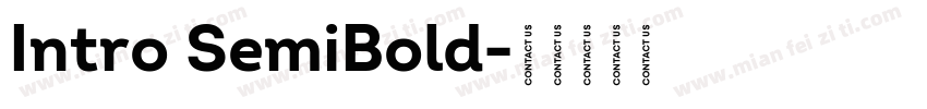 Intro SemiBold字体转换